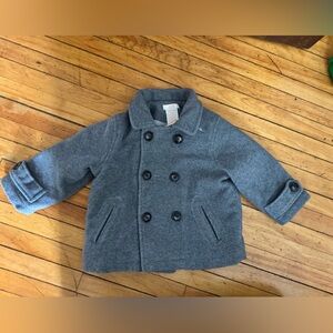 Joe Fresh Charcoal Double-Breasted Kids Pea Coat
